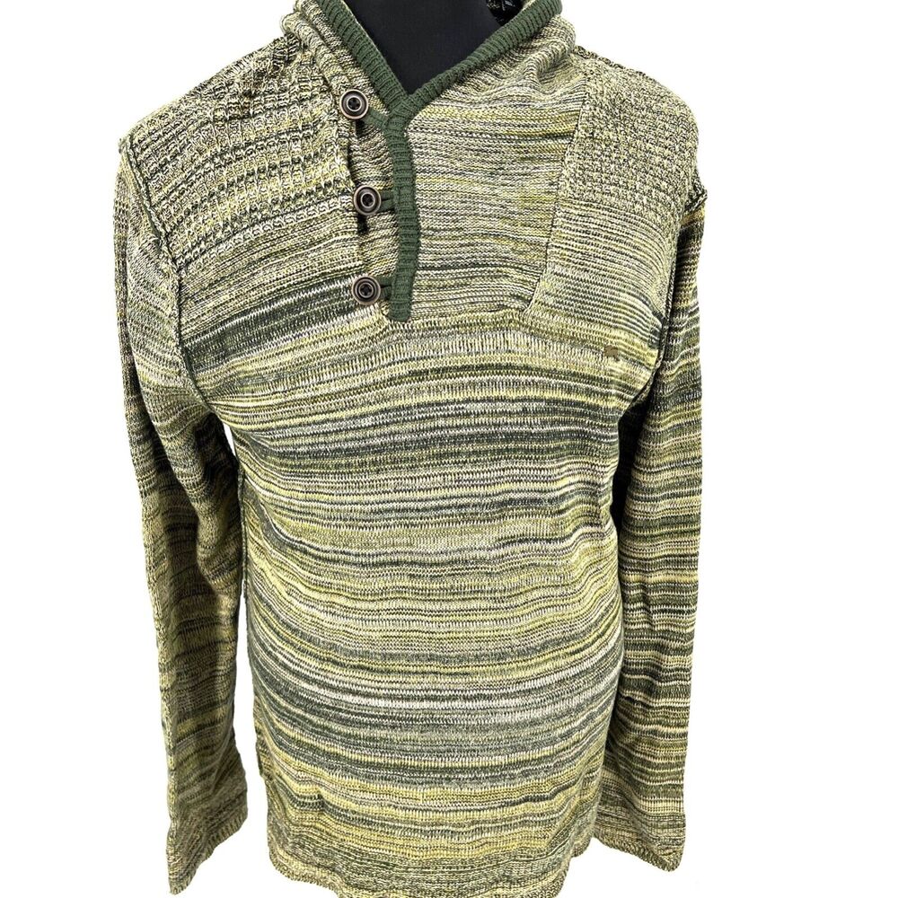 A. Tiziano 100% Cotton Hoodie Knit Sweater Elbow Patches Size XL